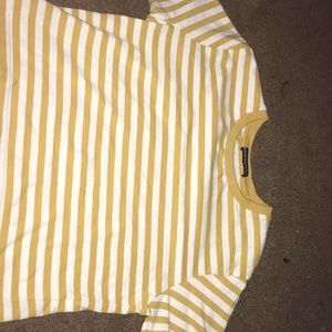 Brandy Melville Yellow stripe shirt/ top